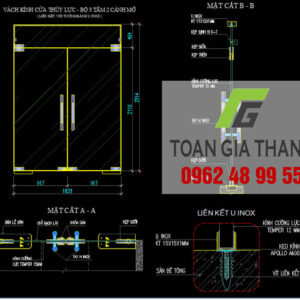 Thư viện cad cửa kính cường lực