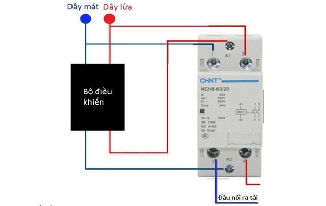 Sơ đồ đấu dây contactor 1 pha
