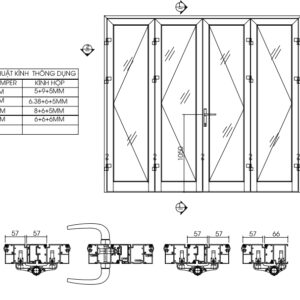 Thư viện cad cửa nhôm xingfa