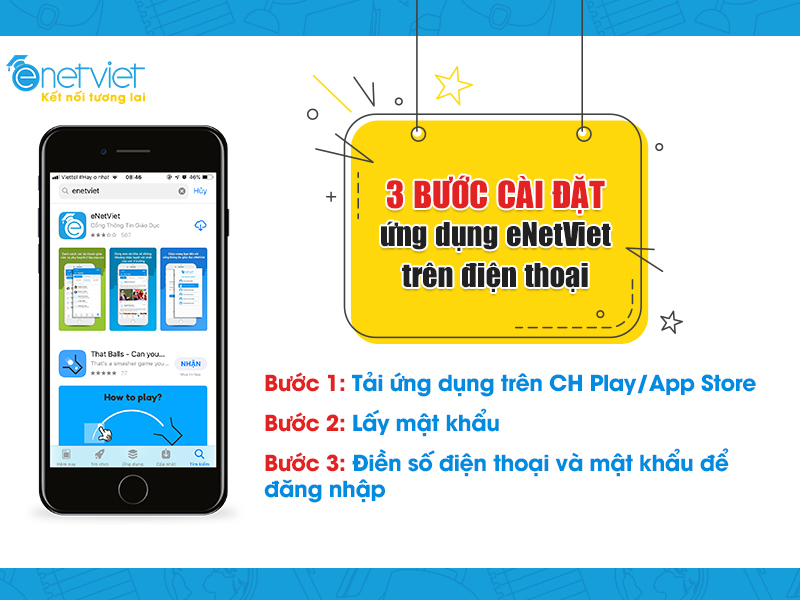 Hướng dẫn cài đặt và sử dụng eNetViet dành cho phụ huynh các cấp