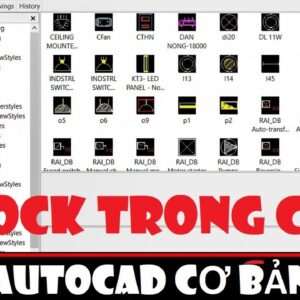 Mở thư viện trong cad