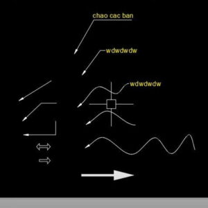 Hình mũi tên cad thư viện