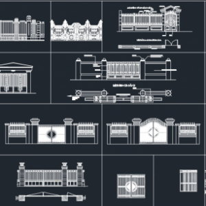 Thư viện cad cổng sắt