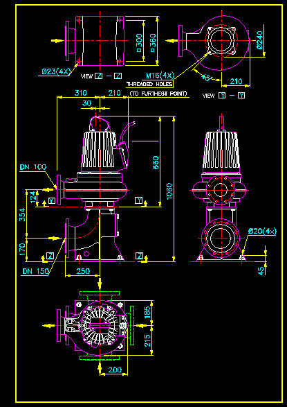 thư viện cad máy bơm nước